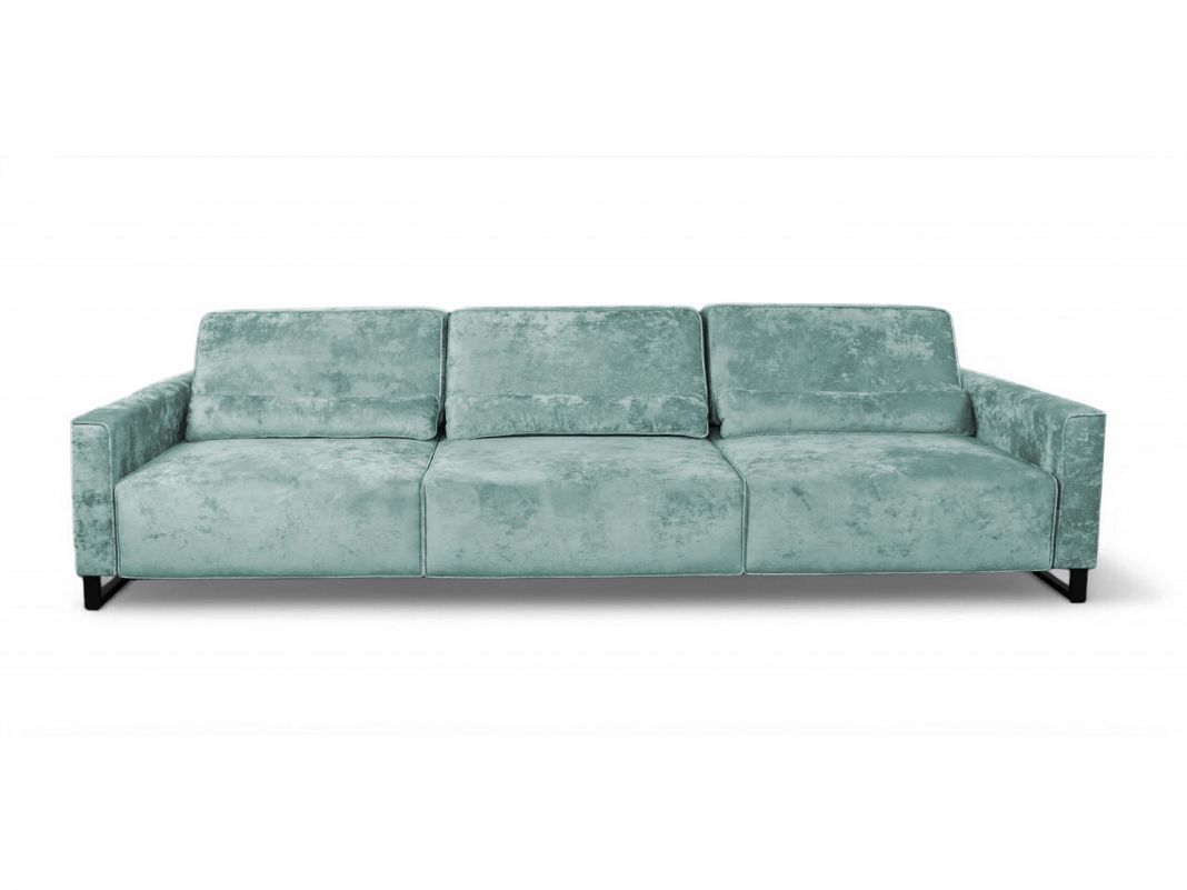 Диван Портленд трехсекционный реальное фото образца цвет зеленый,мята (фото 330457)