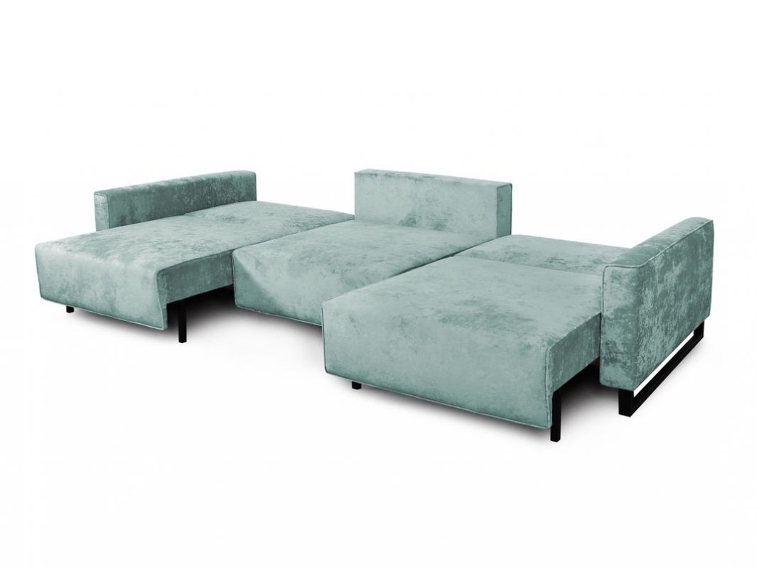 Диван Портленд трехсекционный реальное фото образца цвет зеленый,мята (фото 330453)