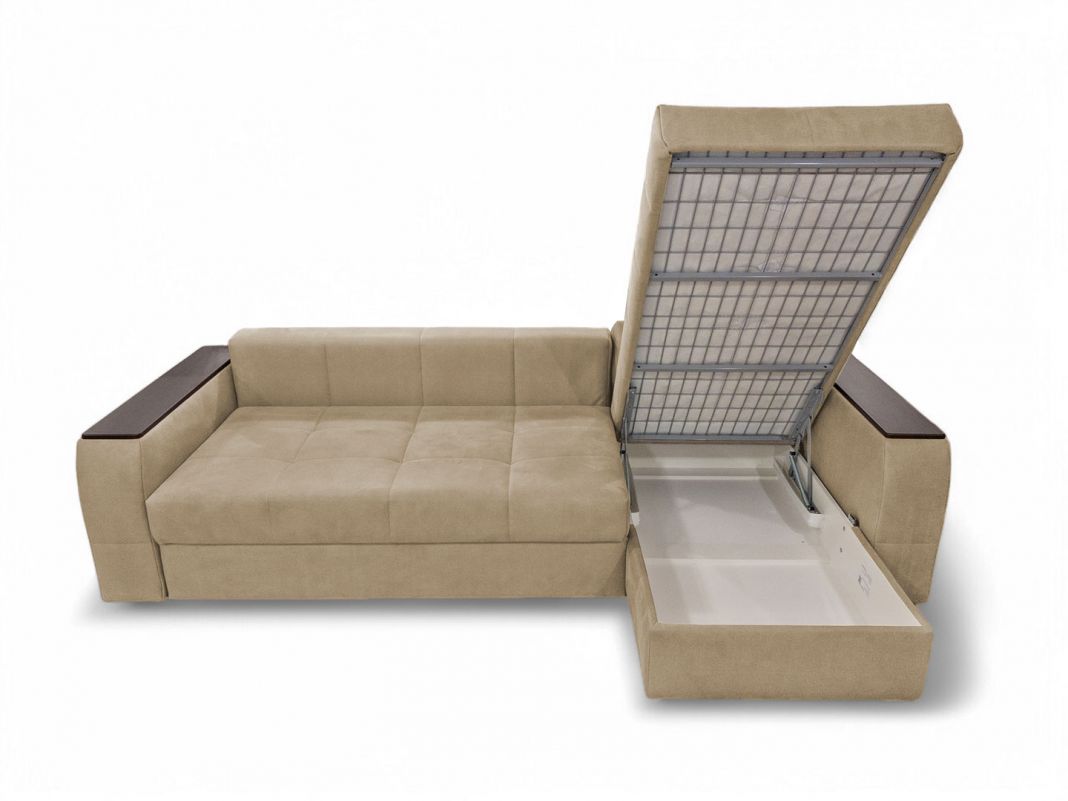 Угловой диван Сиэтл реальное фото образца цвет бежевый (фото 330597)