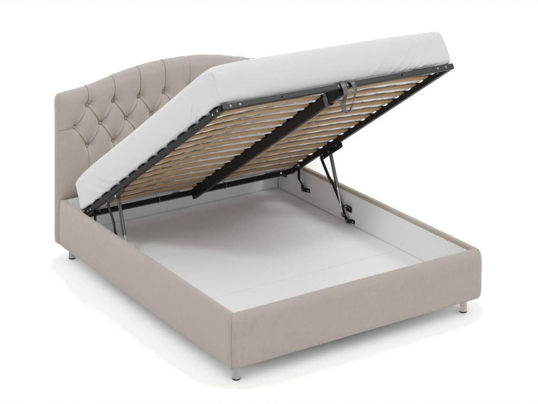 Кровать с подъемным механизмом MOON 1157 цвет серый (фото 336488)