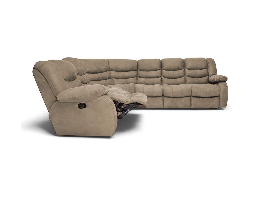 Угловой диван Маранта с баром цвет бежевый (фото 340378)