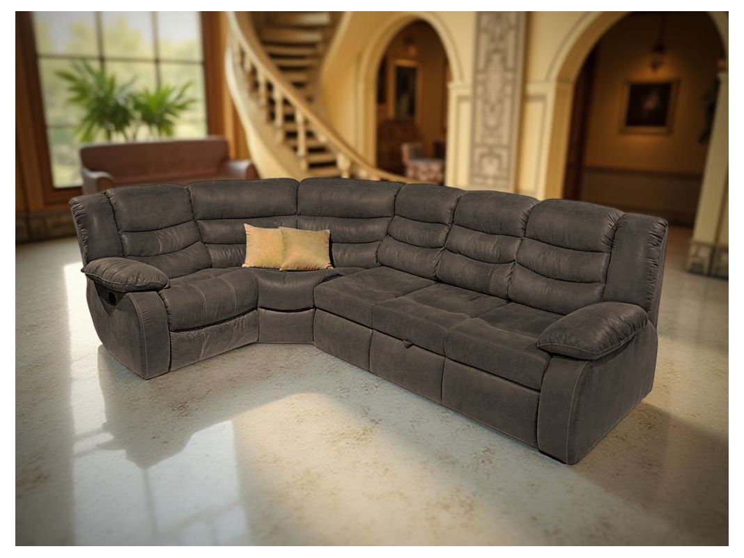 Угловой диван Маранта цвет коричневый (фото 340741)