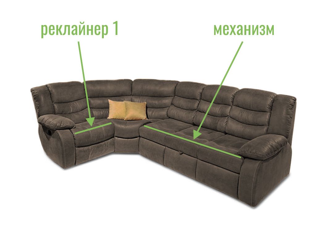 Угловой диван Маранта цвет коричневый (фото 340743)