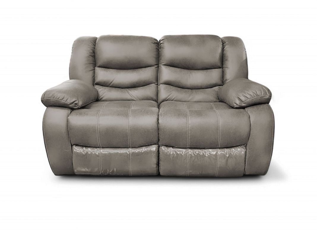 Диван реклайнер 2-x местный Маранта цвет серый (фото 341655)