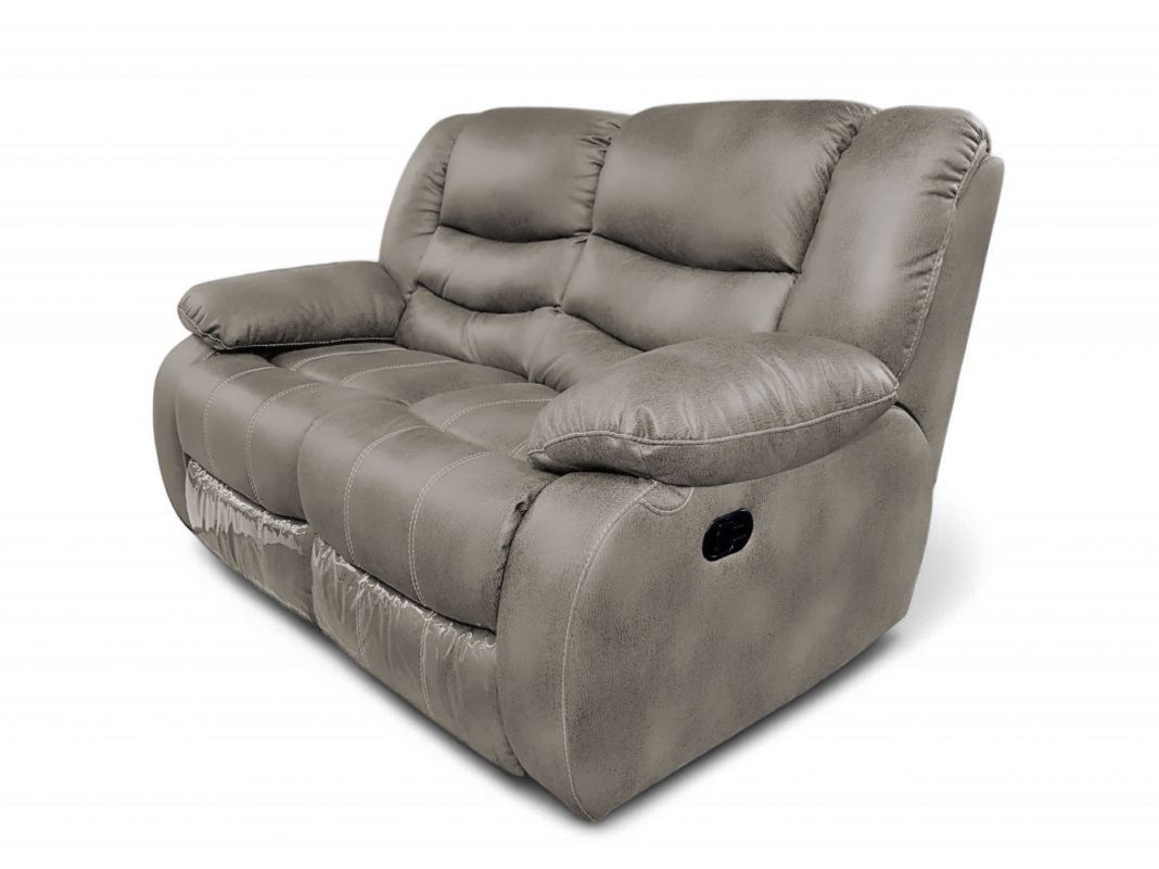 Диван реклайнер 2-x местный Маранта цвет серый (фото 341663)