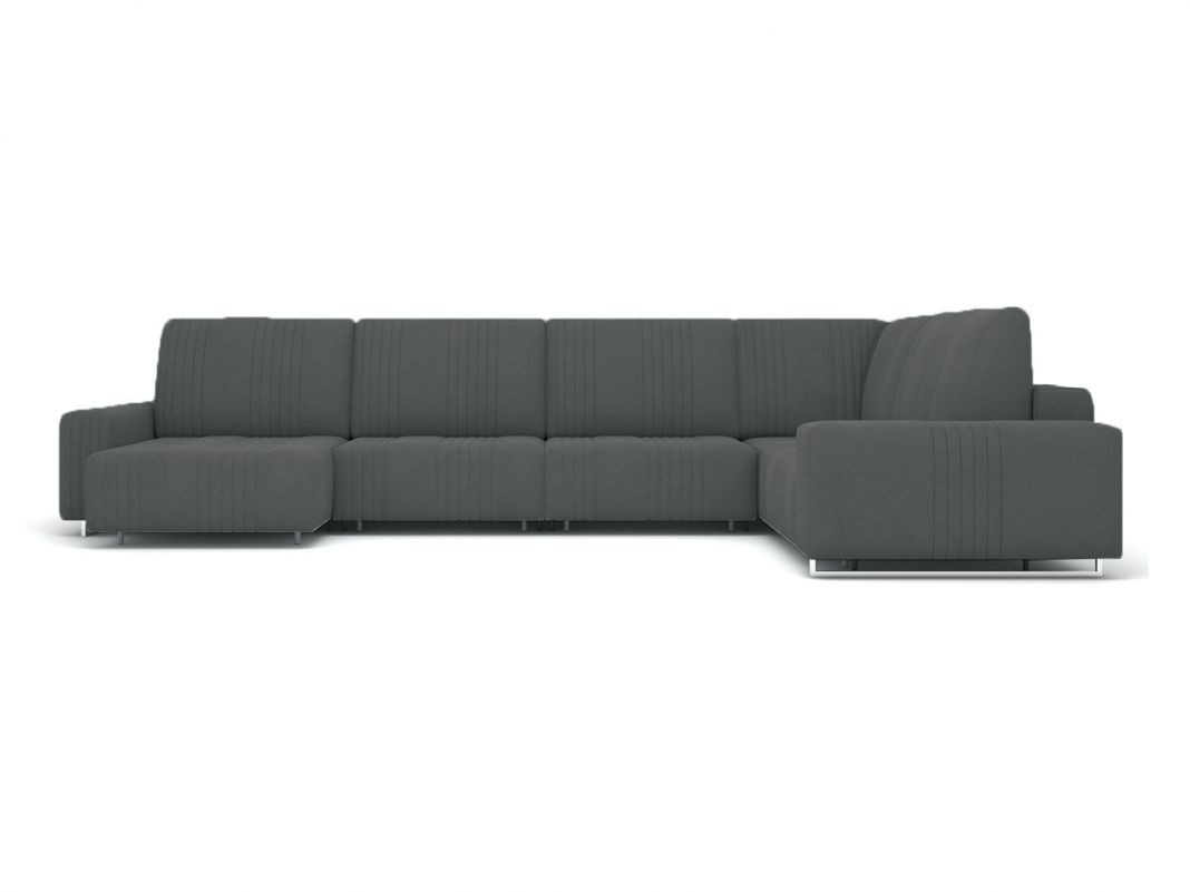 Угловой диван Уолтер цвет черный,серый (фото 342516)