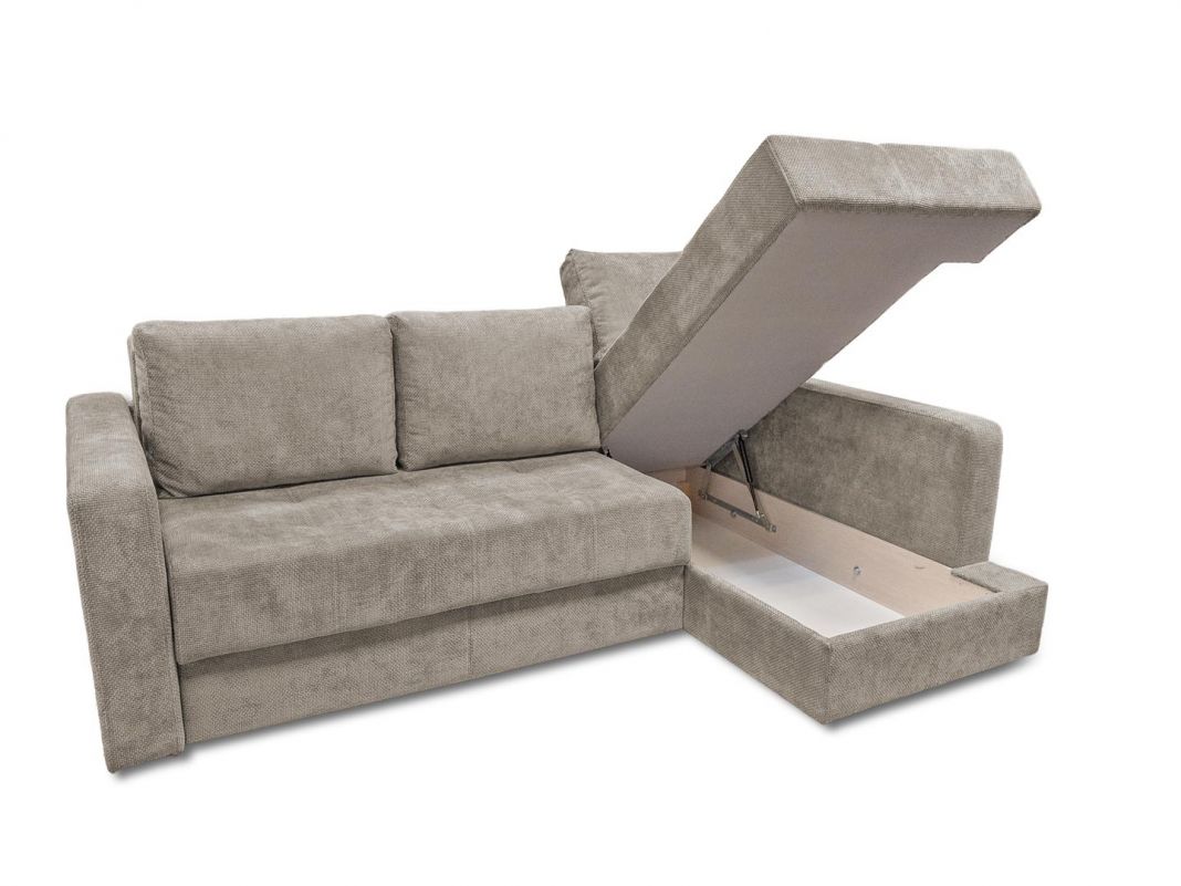 Угловой диван Остин реальное фото образца цвет серый (фото 284881)