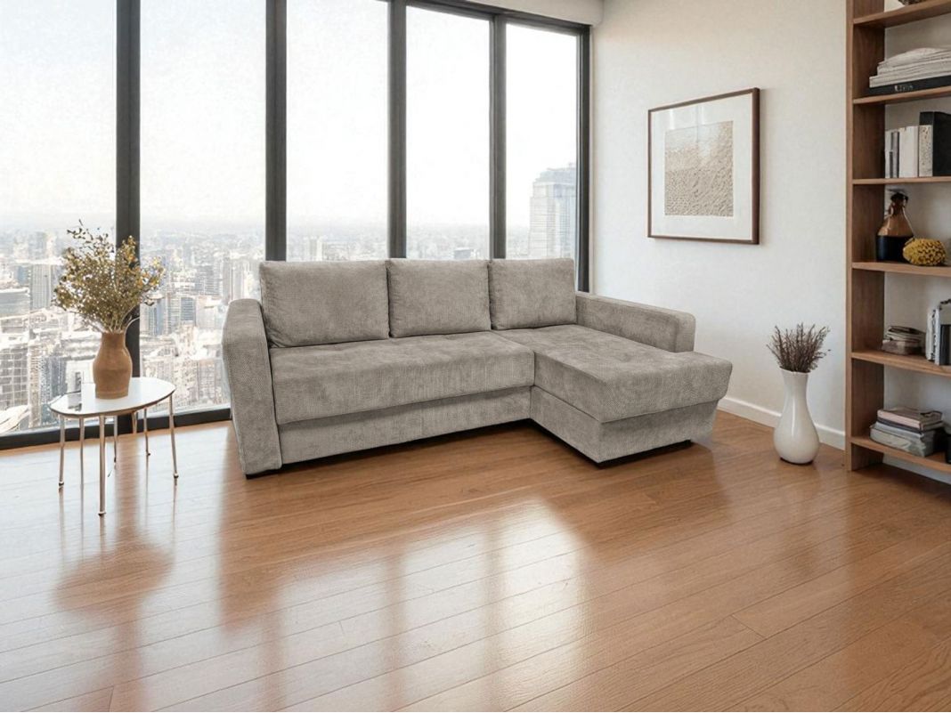 Угловой диван Остин реальное фото образца цвет серый (фото 343171)