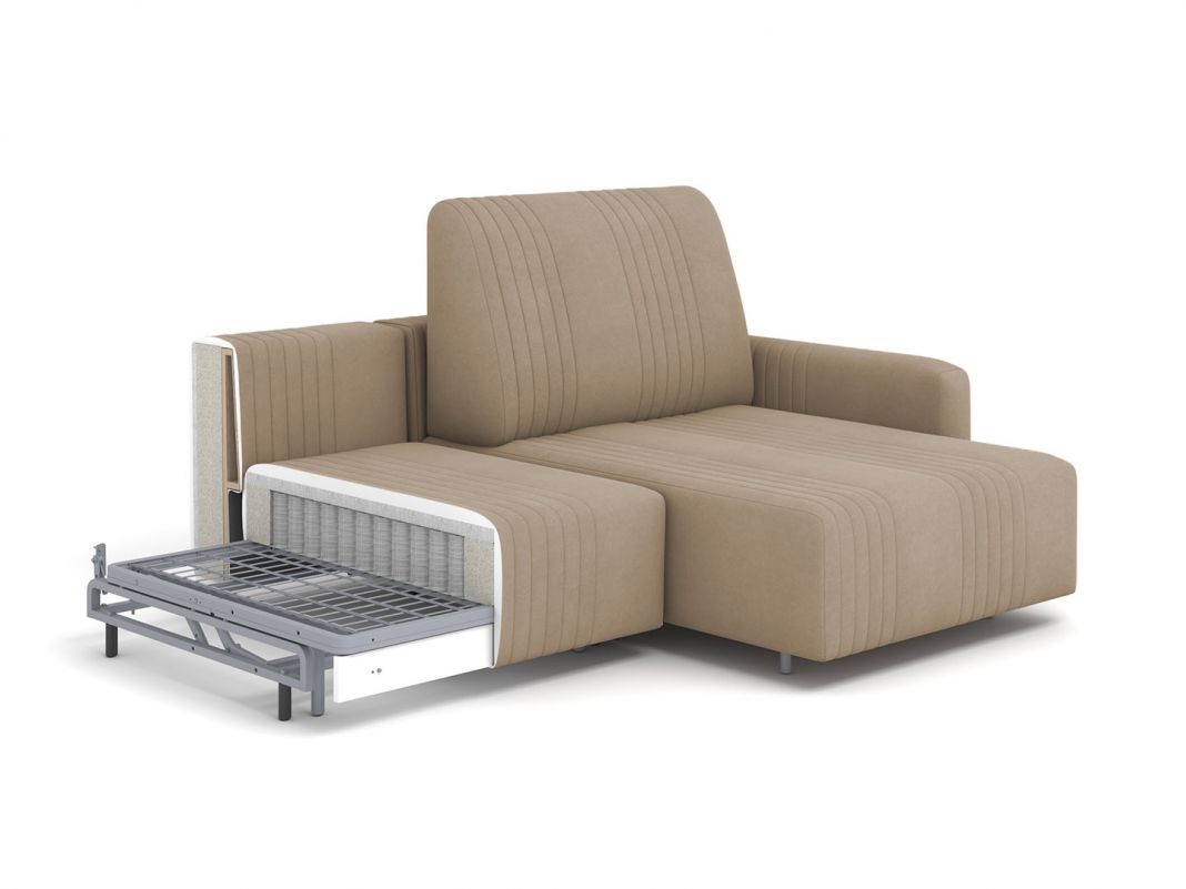 Угловой диван Уолтер цвет бежевый,коричневый (фото 342812)