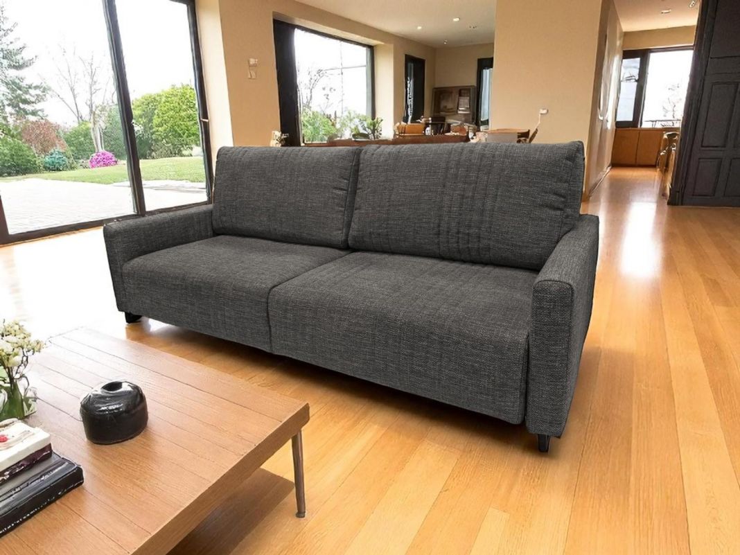 Диван Уолтер реальное фото образца цвет черный,серый (фото 342287)