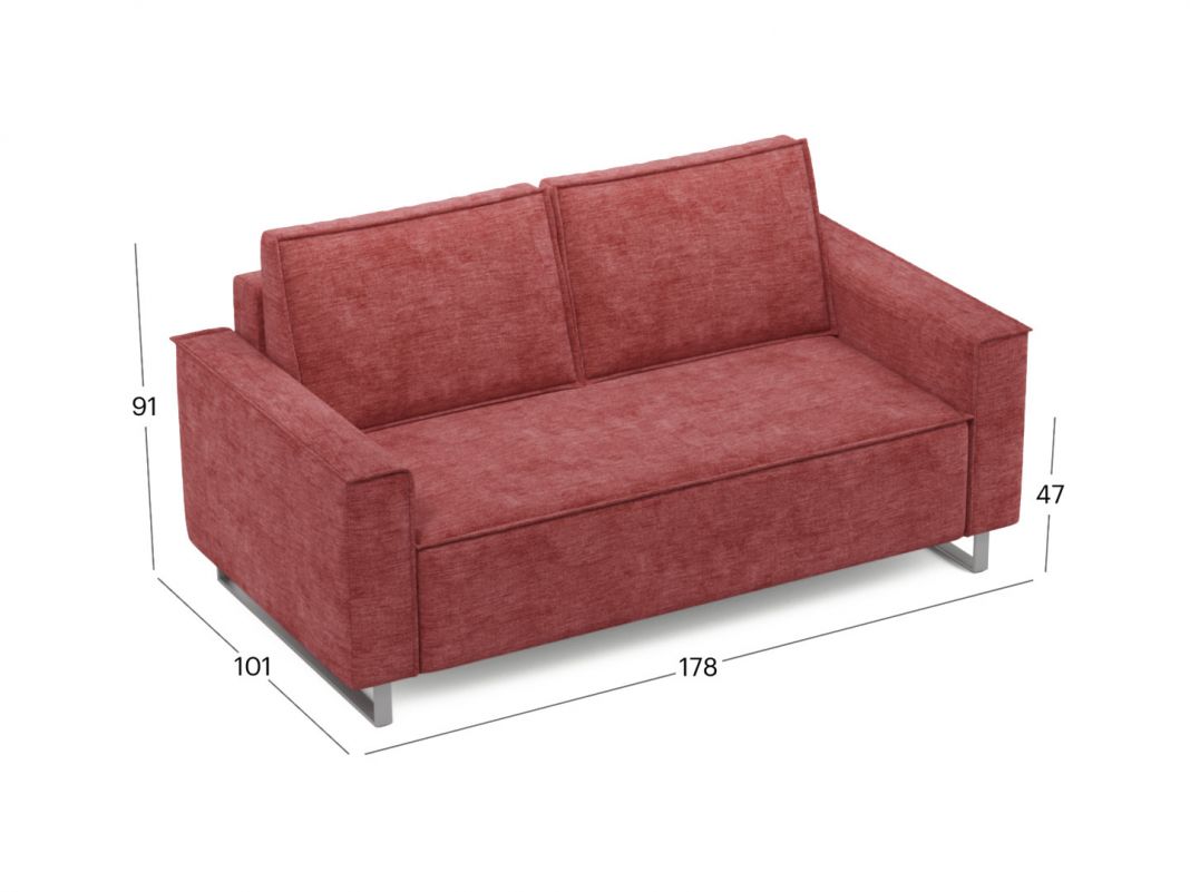 Диван MOON 005 цвет красный,бордовый (фото 344342)