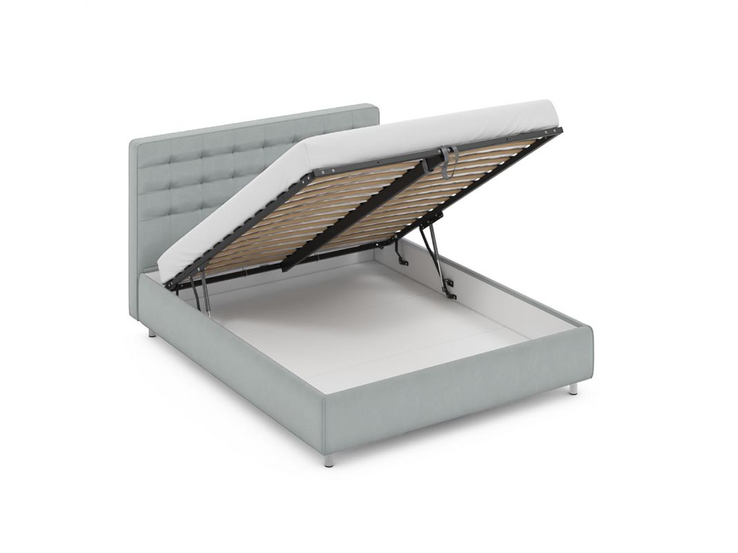 Кровать с подъемным механизмом MOON 1165 цвет серый (фото 276539)