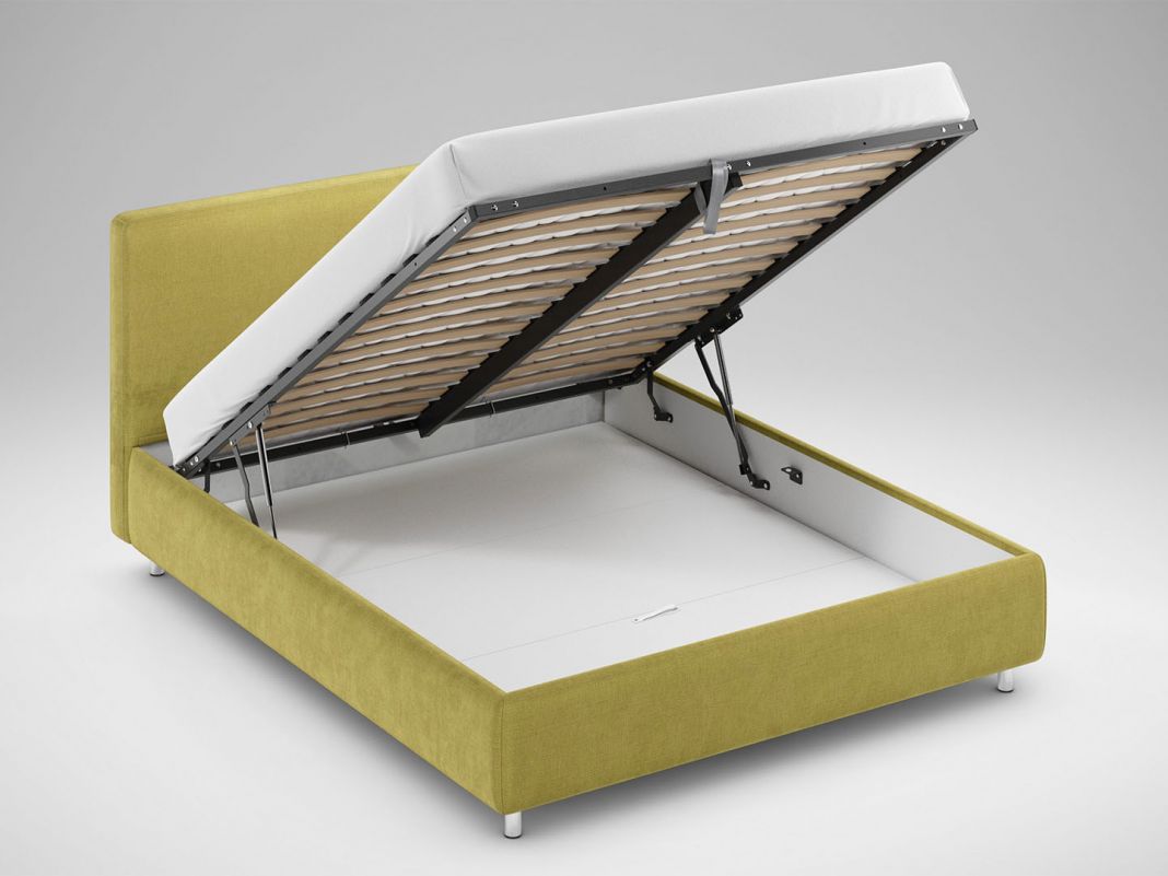 Кровать с подъемным механизмом MOON 1166 цвет желтый,зеленый (фото 172296)