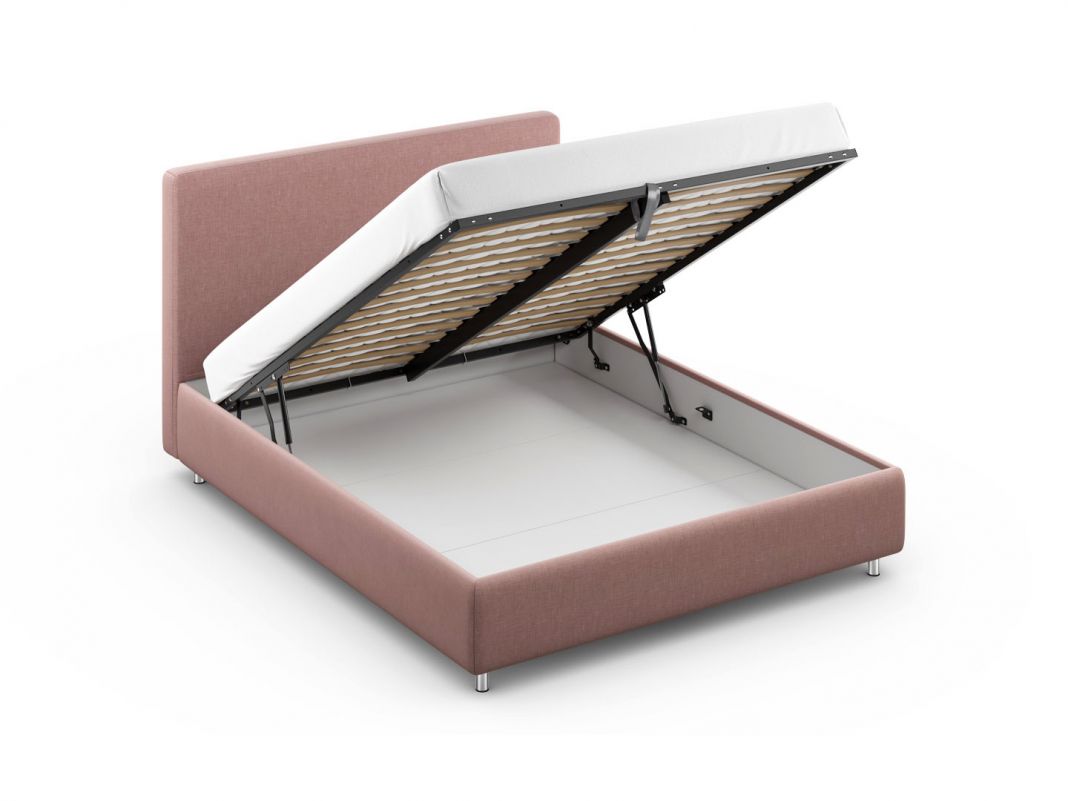 Кровать с подъемным механизмом MOON 1166 цвет красный,розовый (фото 189882)