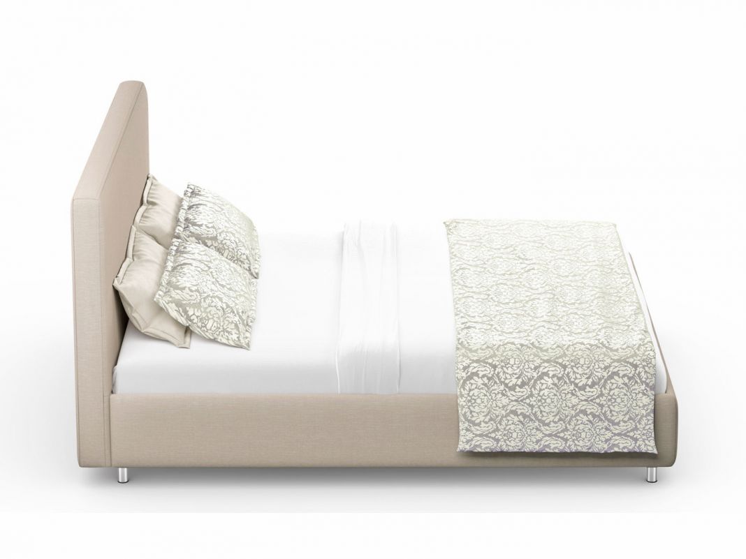 Кровать с подъемным механизмом MOON 1166 цвет бежевый (фото 190543)