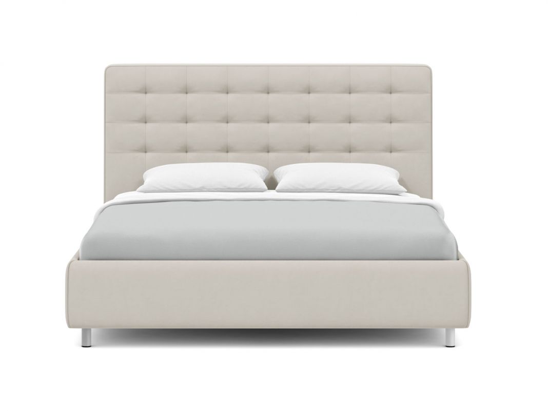 Кровать с подъемным механизмом MOON 1165 цвет белый,бежевый (фото 276658)