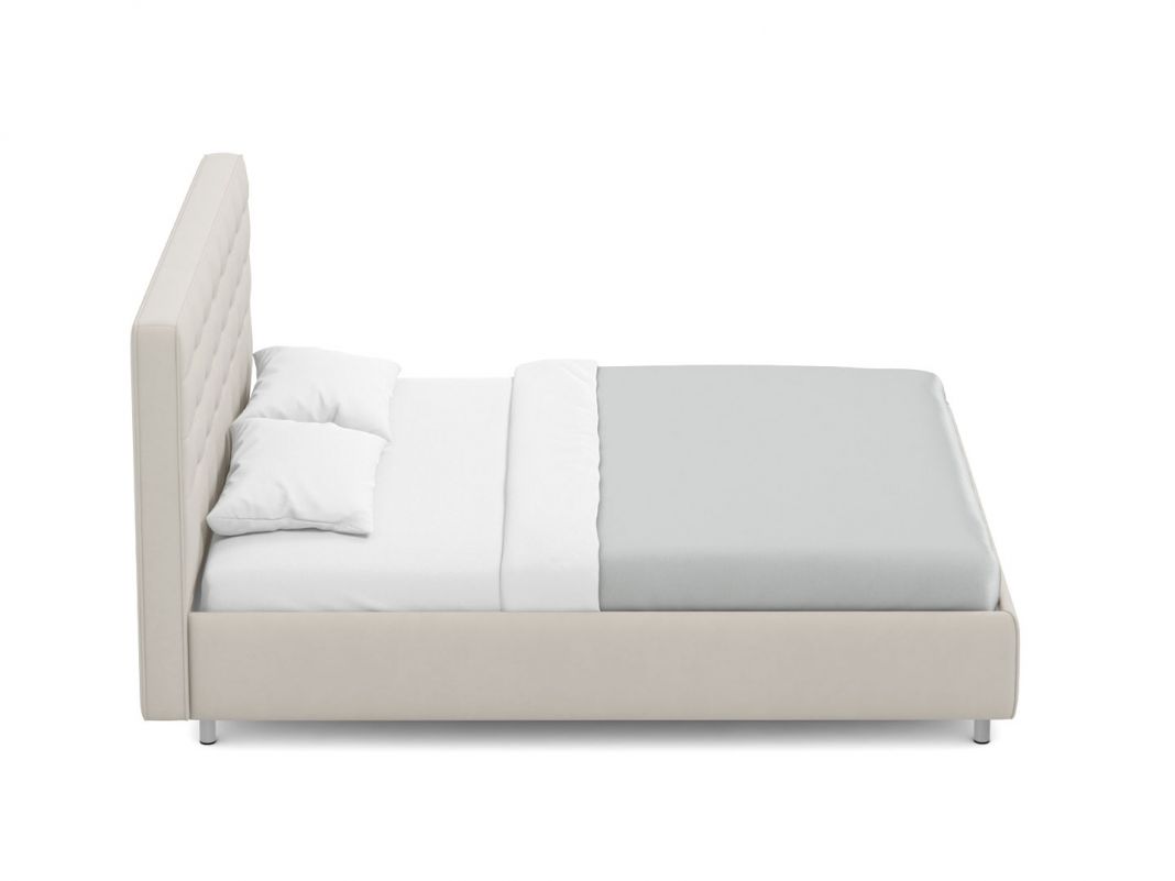 Кровать с подъемным механизмом MOON 1165 цвет белый,бежевый (фото 276662)