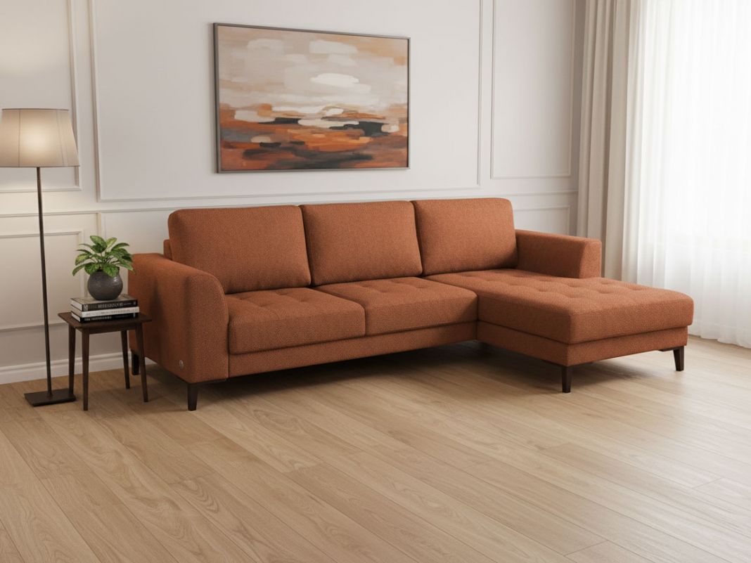 Угловой диван Пьер цвет рыжый,терракот (фото 357449)