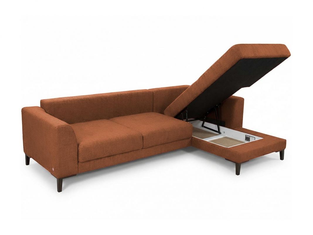 Угловой диван Пьер цвет рыжый,терракот (фото 357442)