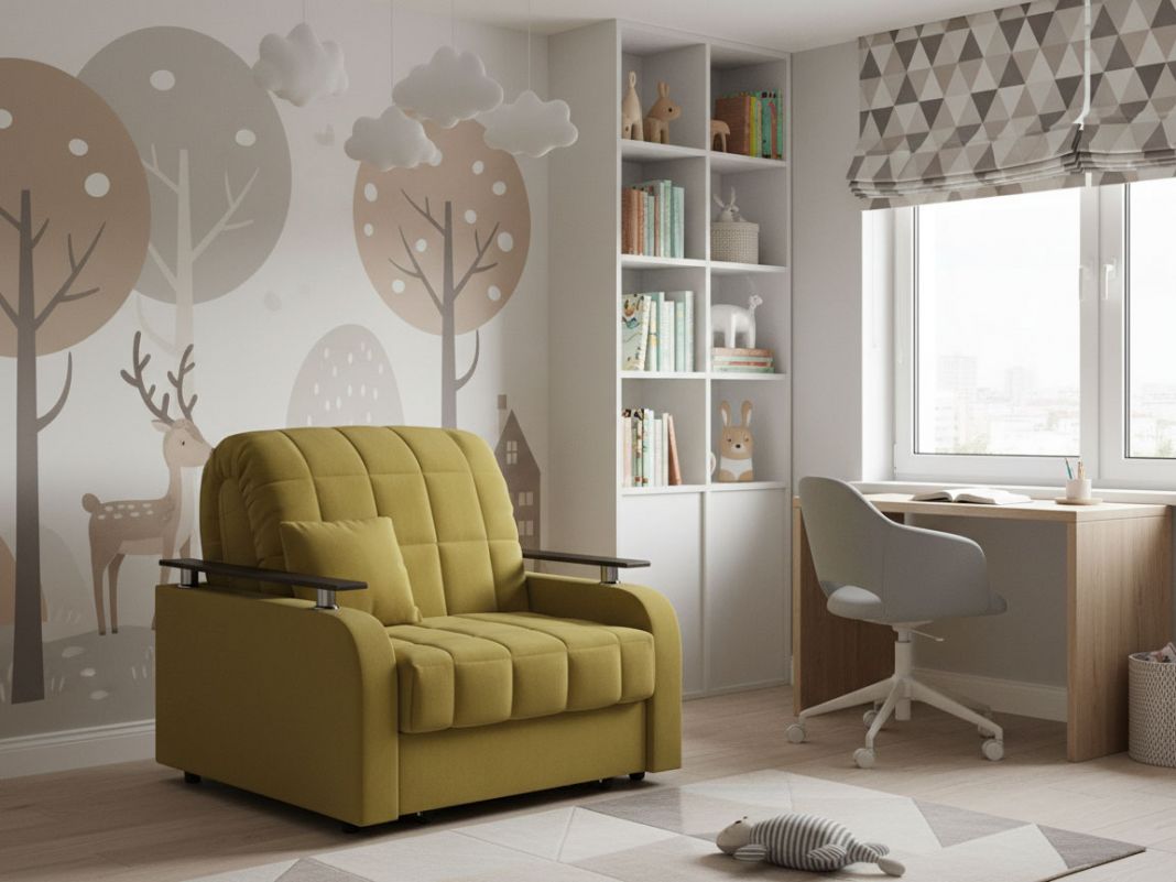 Кресло-кровать MOON FAMILY 044 цвет желтый (фото 357620)