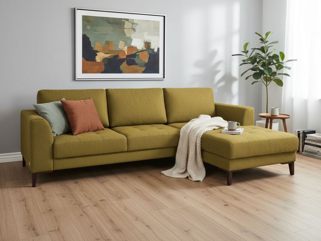 Угловой диван Пьер цвет зеленый,оливковый (фото 357514)