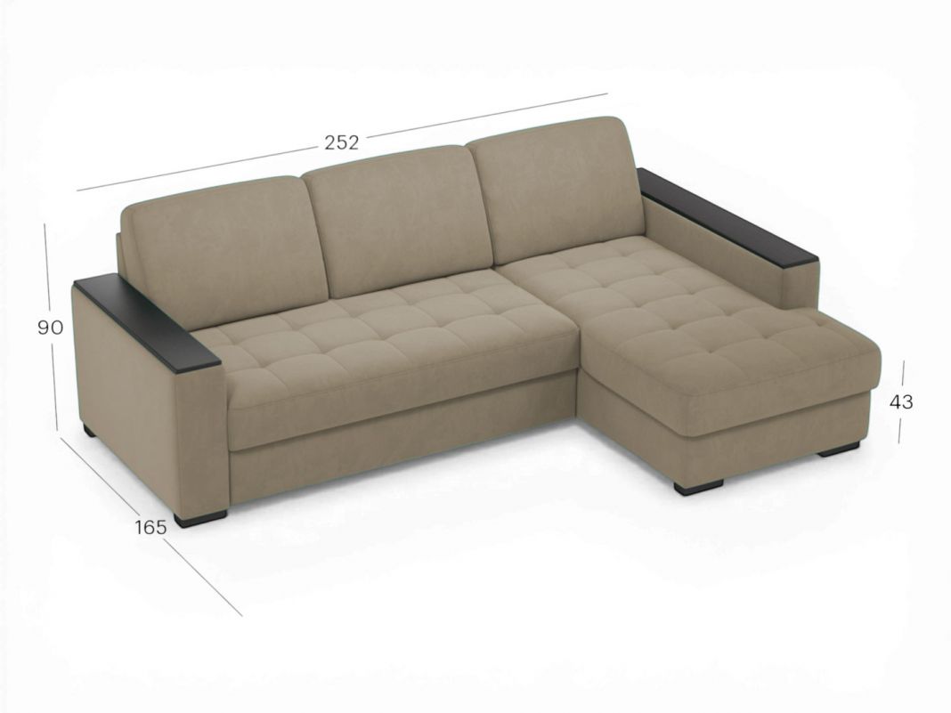 Угловой диван Милан 127 цвет бежевый (фото 357581)