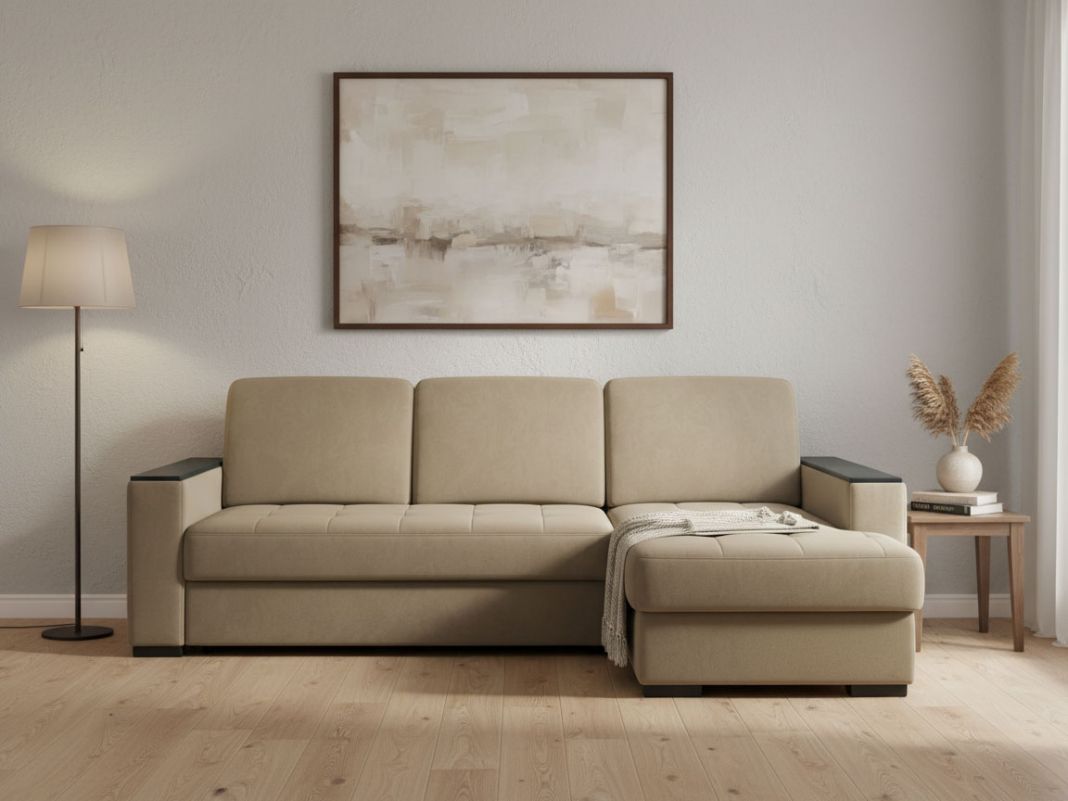 Угловой диван Милан 127 цвет бежевый (фото 357585)