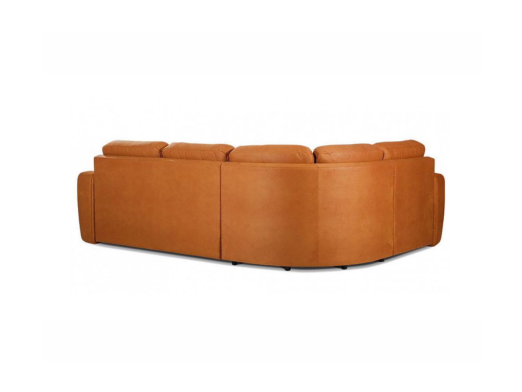 Угловой диван Даллас цвет оранжевый,коричневый (фото 15125)