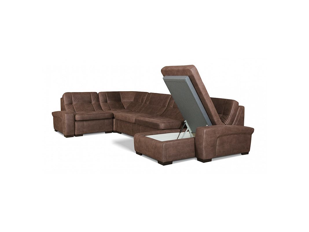 Угловой диван Лангрей цвет коричневый (фото 24790)