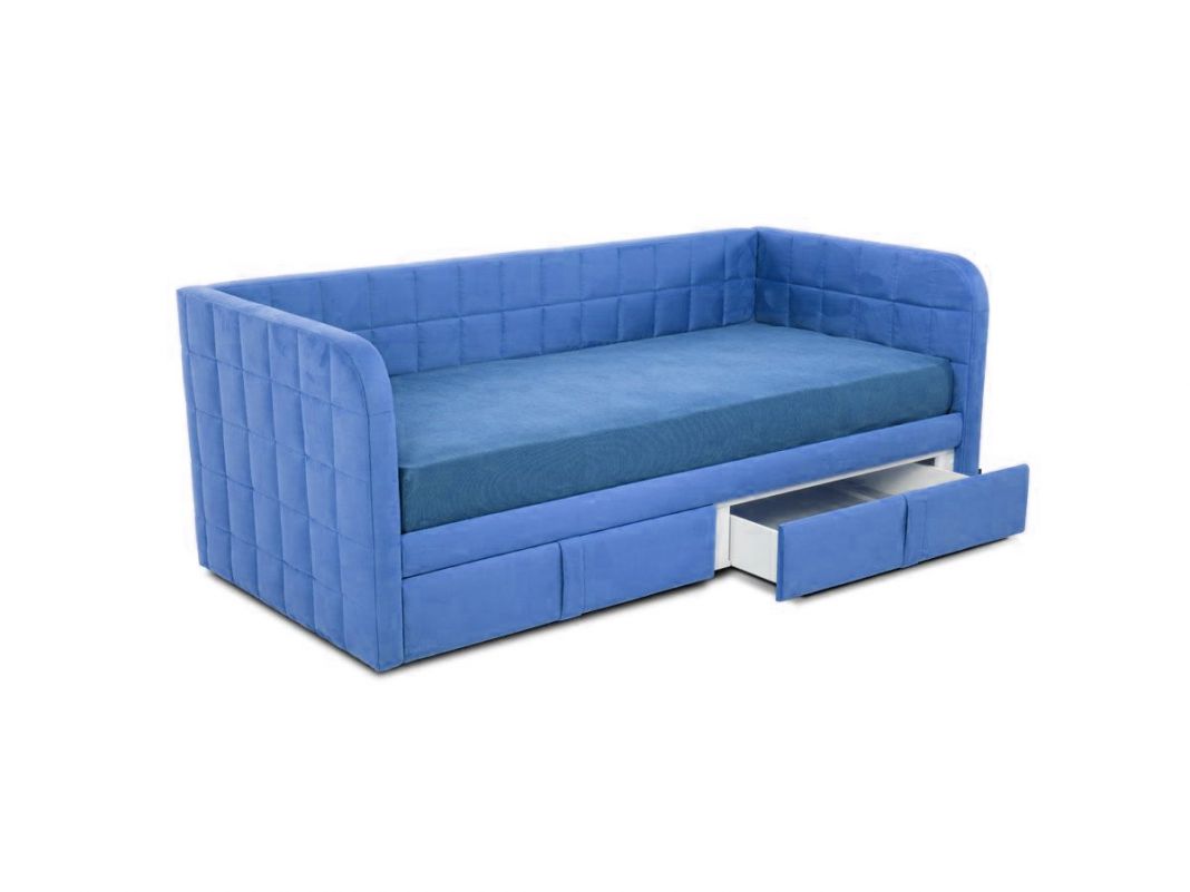 Кровать-тахта с подъемным механизмом Лакко nest BOX цвет синий,голубой (фото 129960)