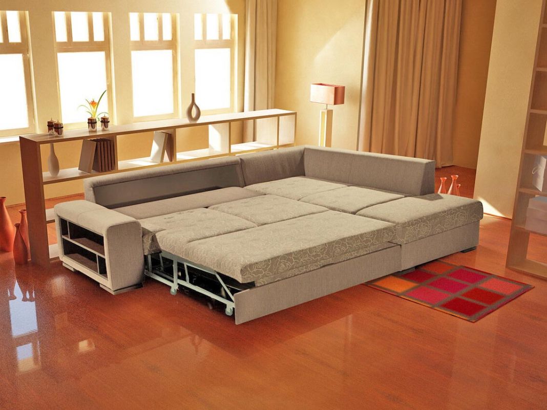 Угловой диван Энджой цвет бежевый (фото 62502)