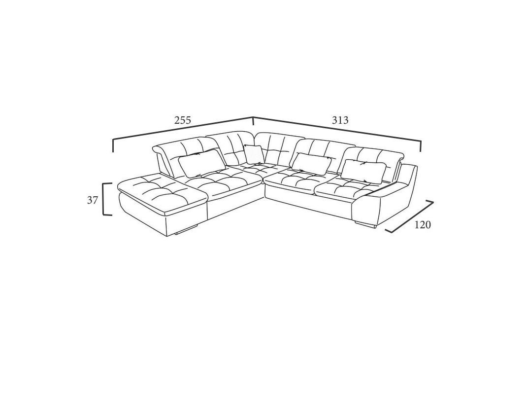 Угловой диван Домус цвет желтый,коричневый (фото 66354)