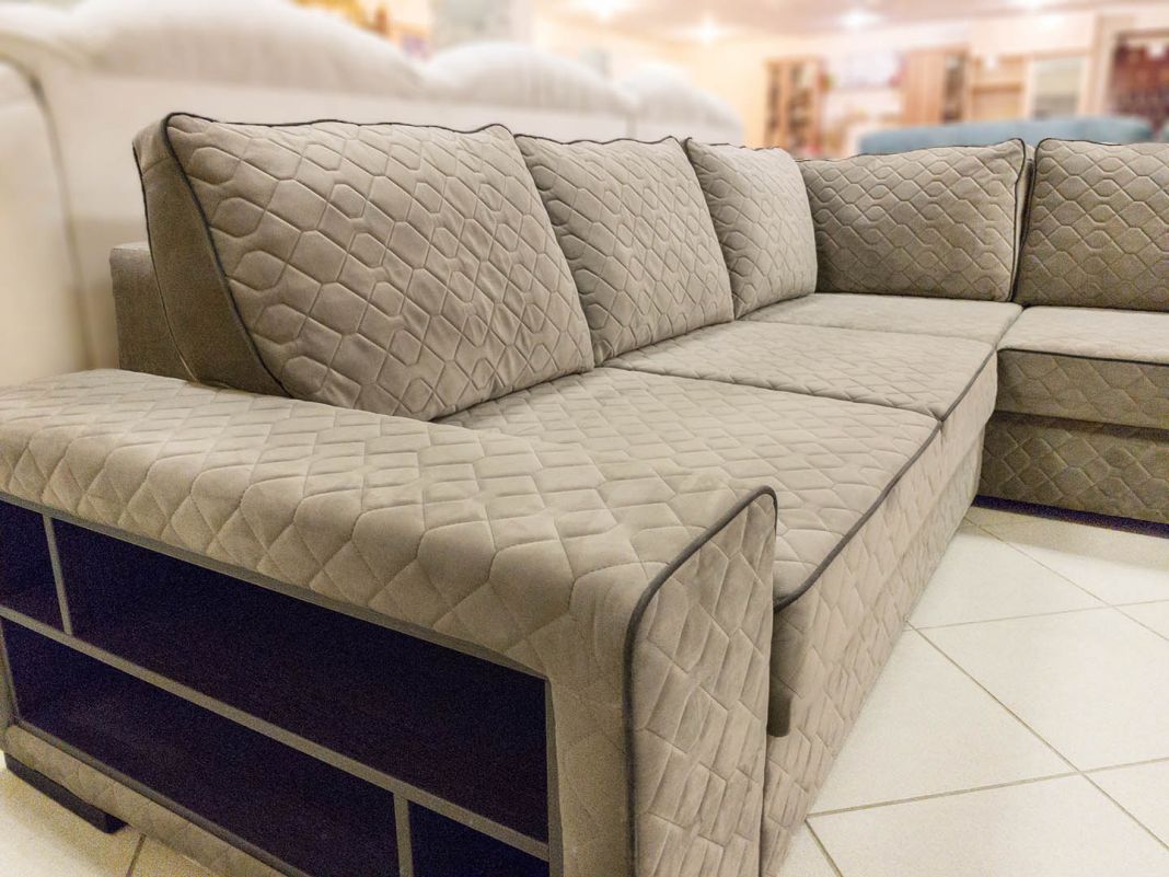 Угловой диван Энджой цвет коричневый (фото 134219)