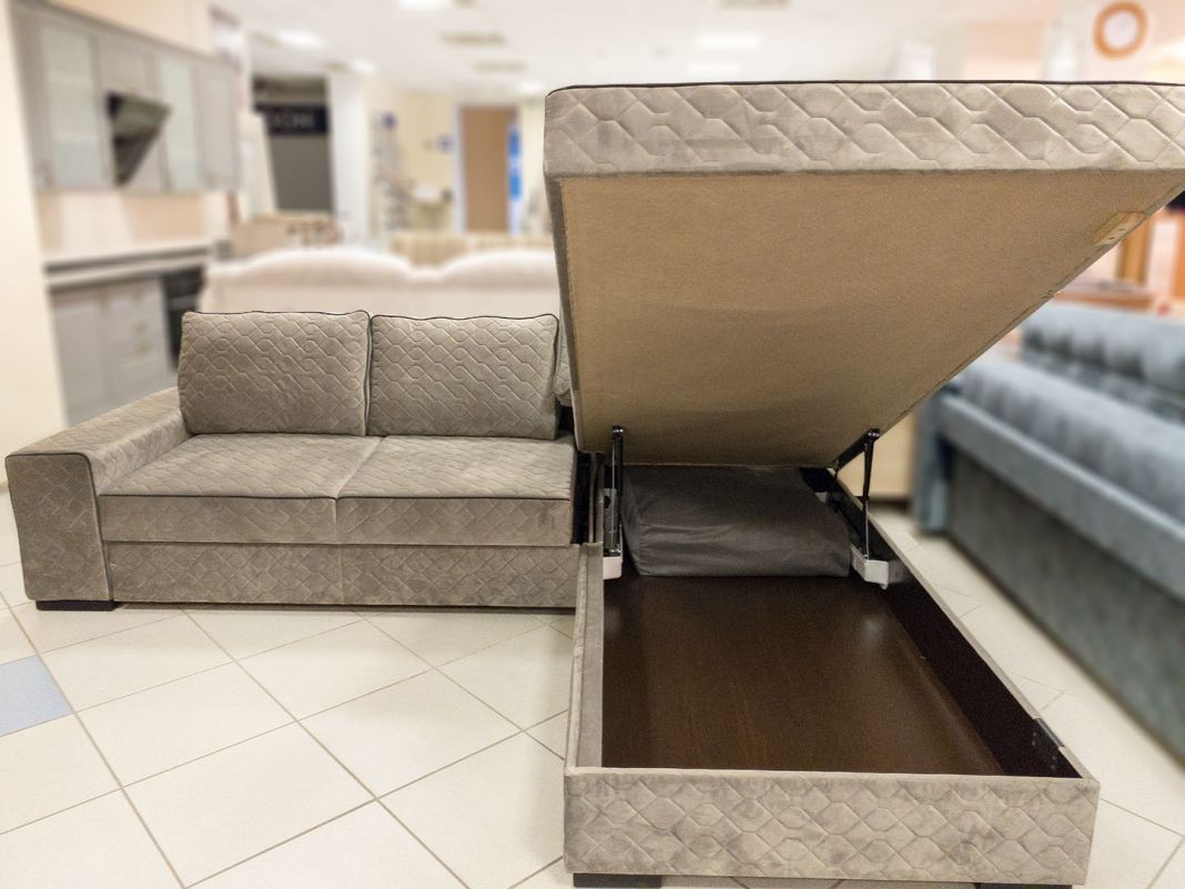 Угловой диван Энджой цвет коричневый (фото 134221)