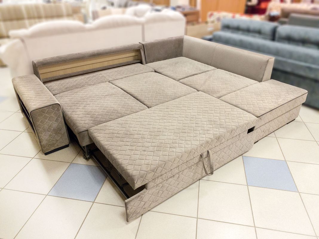 Угловой диван Энджой цвет коричневый (фото 134222)