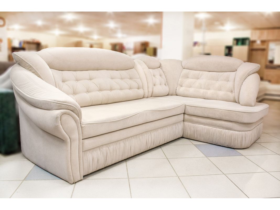 Угловой диван Ришилье 1 цвет белый,бежевый (фото 140538)