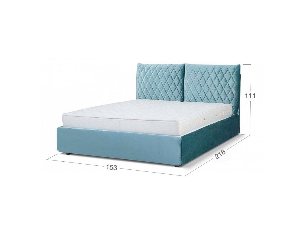 Кровать с подъемным механизмом Амели цвет бирюза (фото 31123)