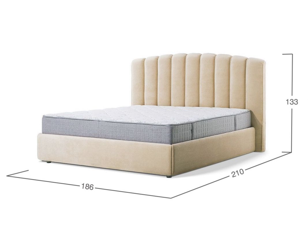 Кровать с подъемным механизмом Мадейра цвет бежевый (фото 49239)