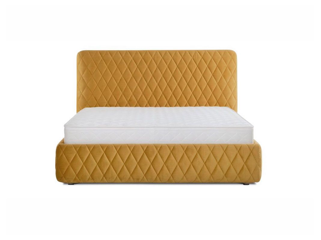 Кровать с подъемным механизмом Капри Diamond цвет желтый (фото 43981)