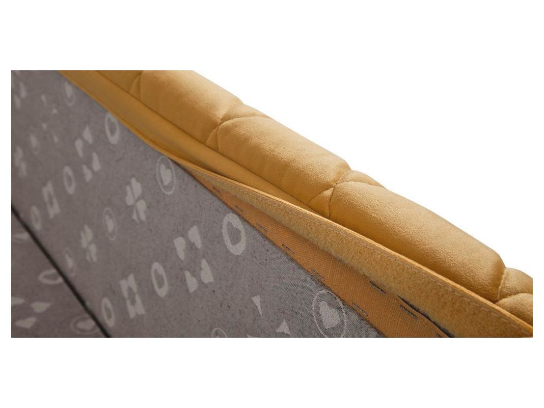 Кровать с подъемным механизмом Капри Diamond цвет желтый (фото 43983)