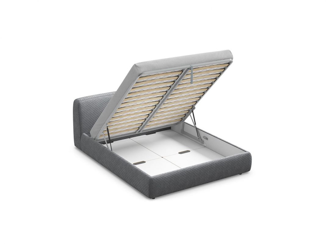 Кровать с подъёмным механизмом MOON 1008 цвет серый (фото 155066)