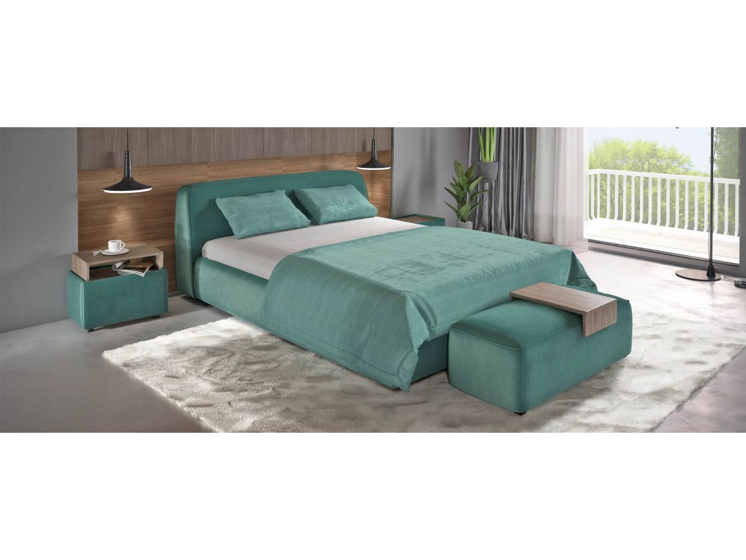 Кровать с подъёмным механизмом MOON 1008 цвет зеленый (фото 155147)