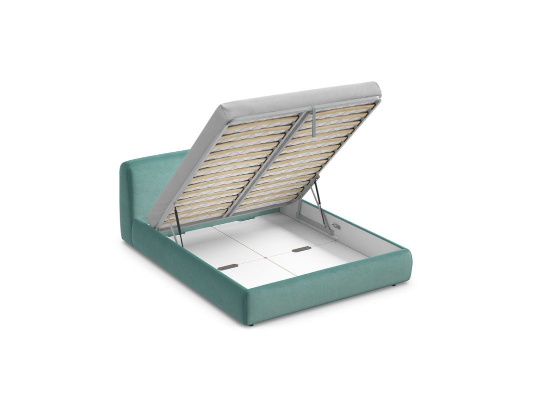 Кровать с подъёмным механизмом MOON 1008 цвет зеленый (фото 155152)