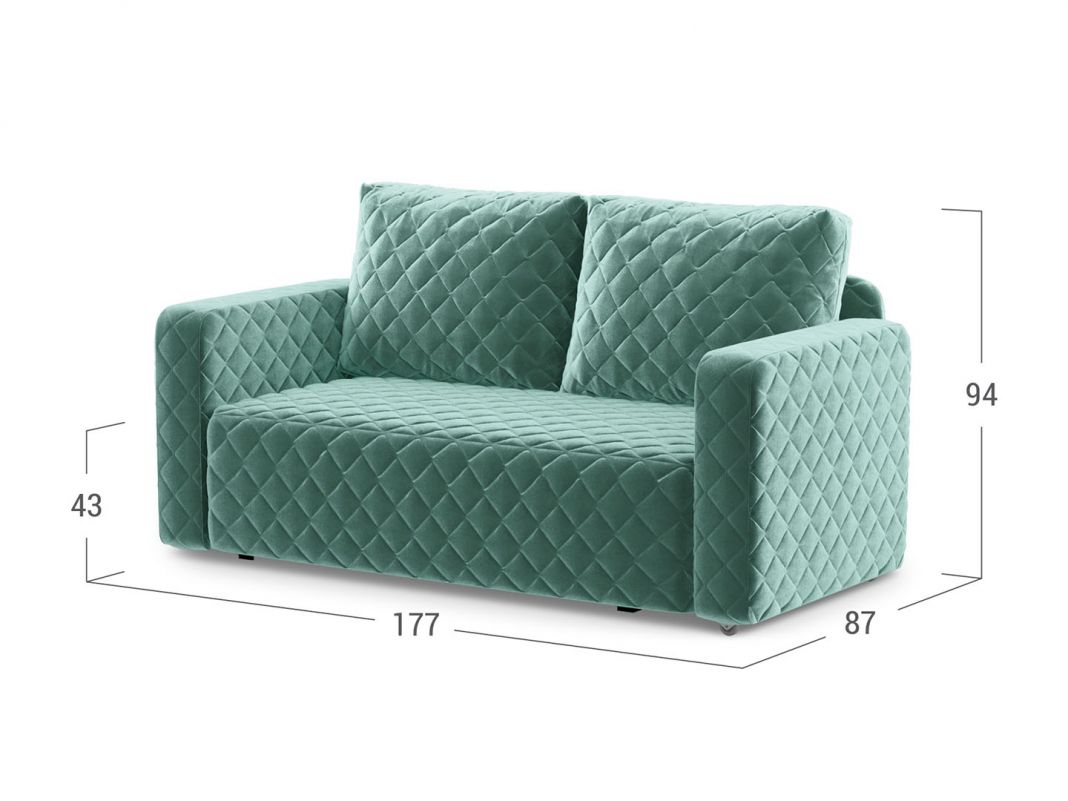 Диван кушетка Марсель 087 цвет зеленый (фото 158525)