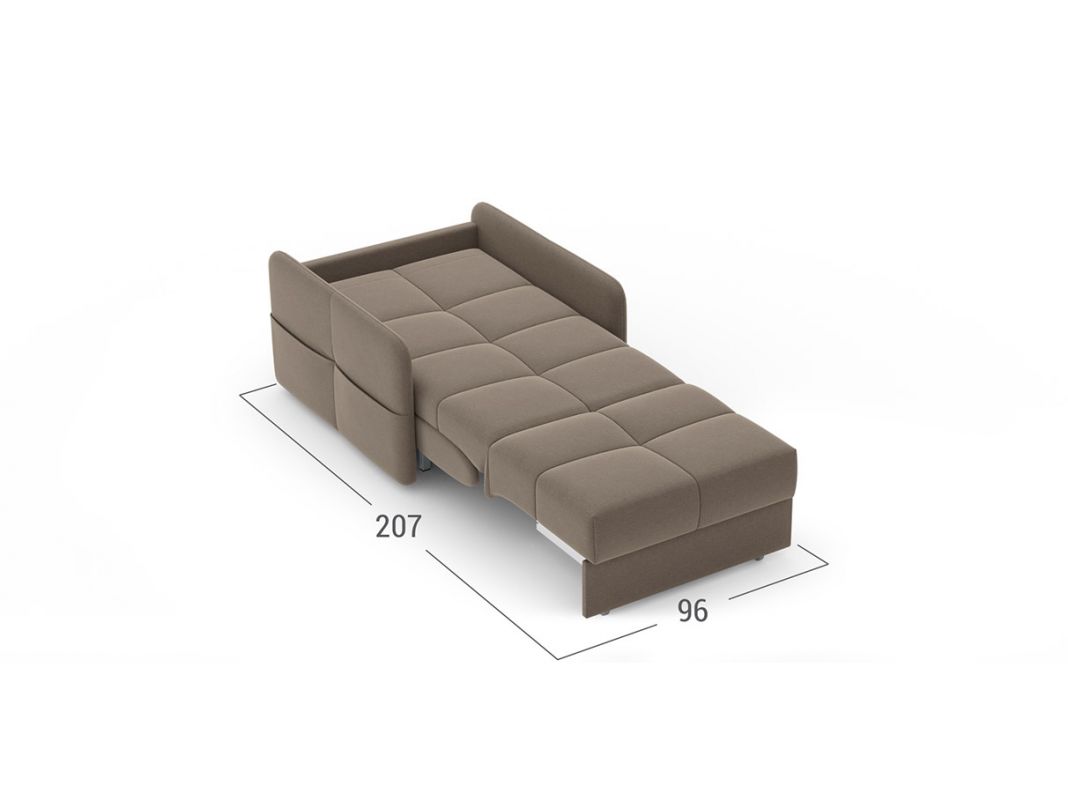 Кресло-кровать MOON 120 цвет коричневый (фото 147326)