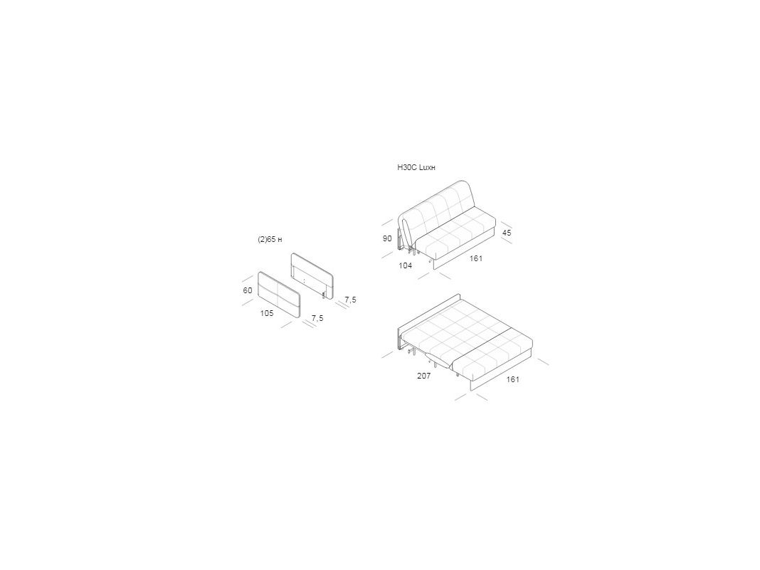 Диван MOON 120 цвет розовый (фото 146797)