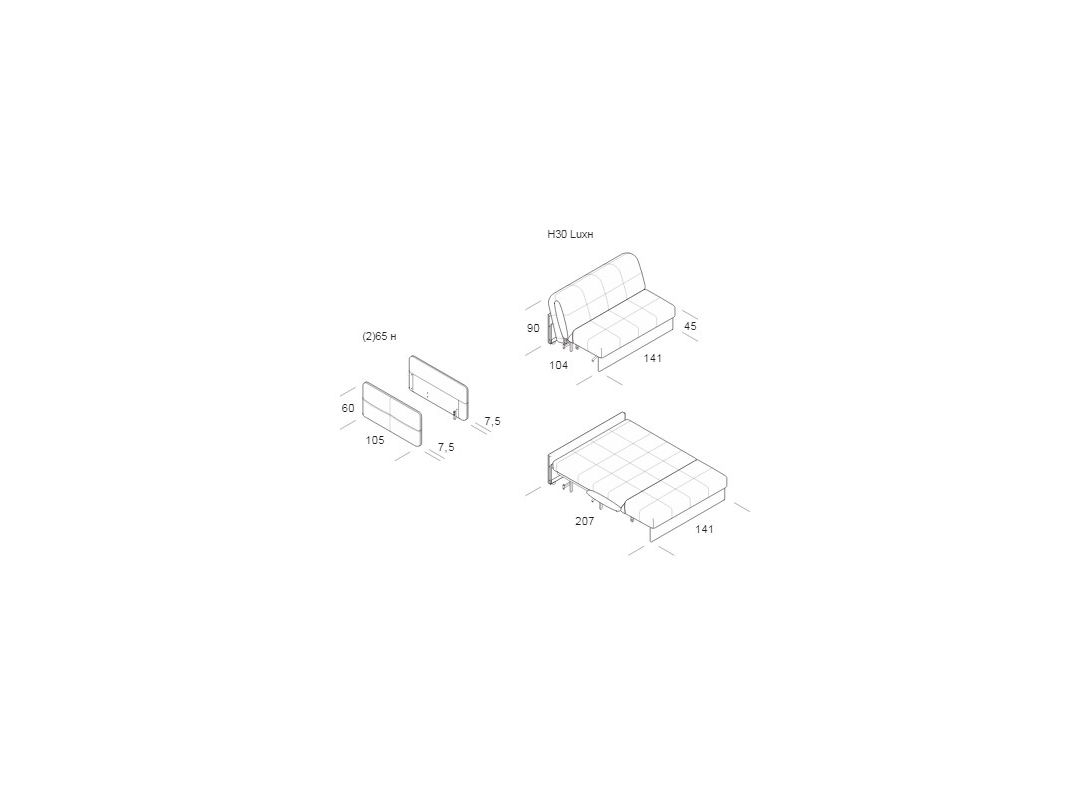 Диван MOON 120 цвет розовый (фото 146803)
