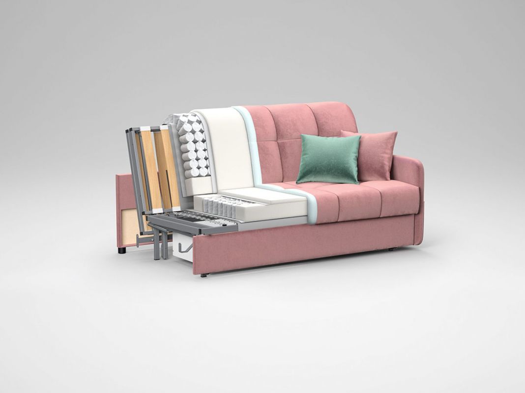 Диван MOON 120 цвет розовый (фото 146795)