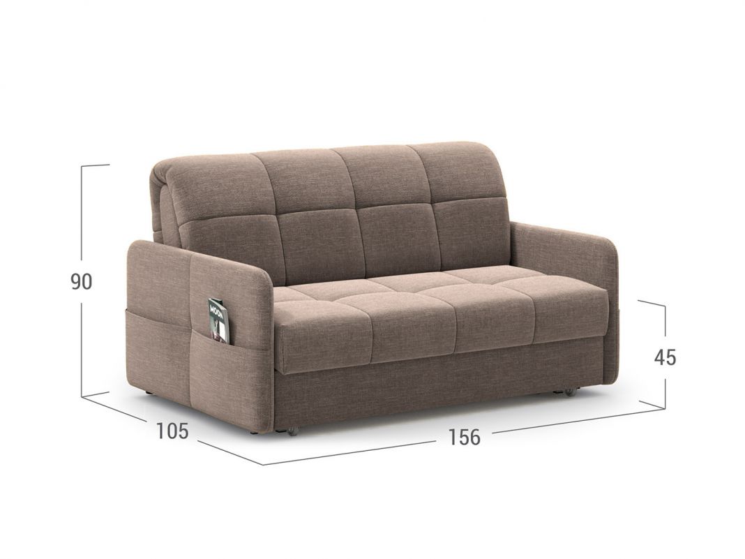 Диван MOON 120 цвет коричневый (фото 147755)