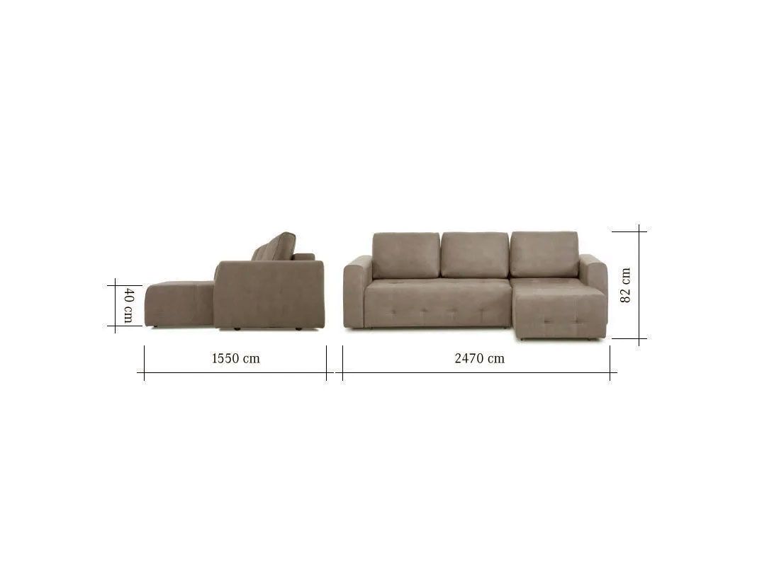 Угловой диван Хэнк модульный цвет коричневый (фото 143833)